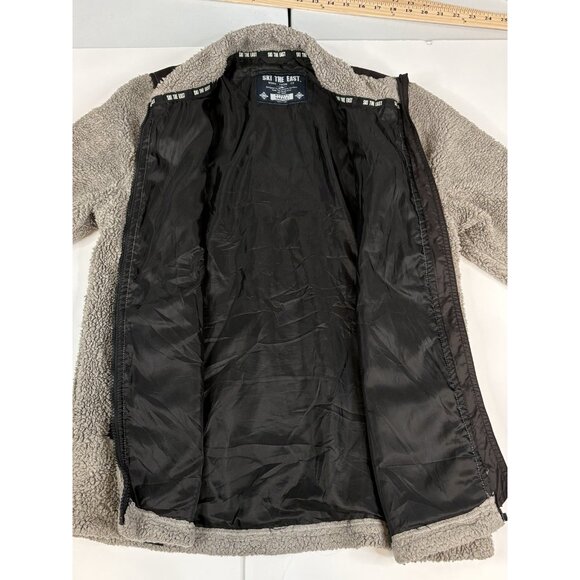 Ski The East Sherpa Fleece Jacket Women’s Small Grey Full Zip Snowboard Hiking - Picture 10 of 15